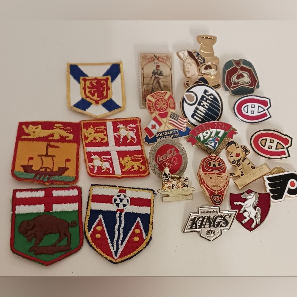 Vintage Unique Group of Lapels Pins and Badges